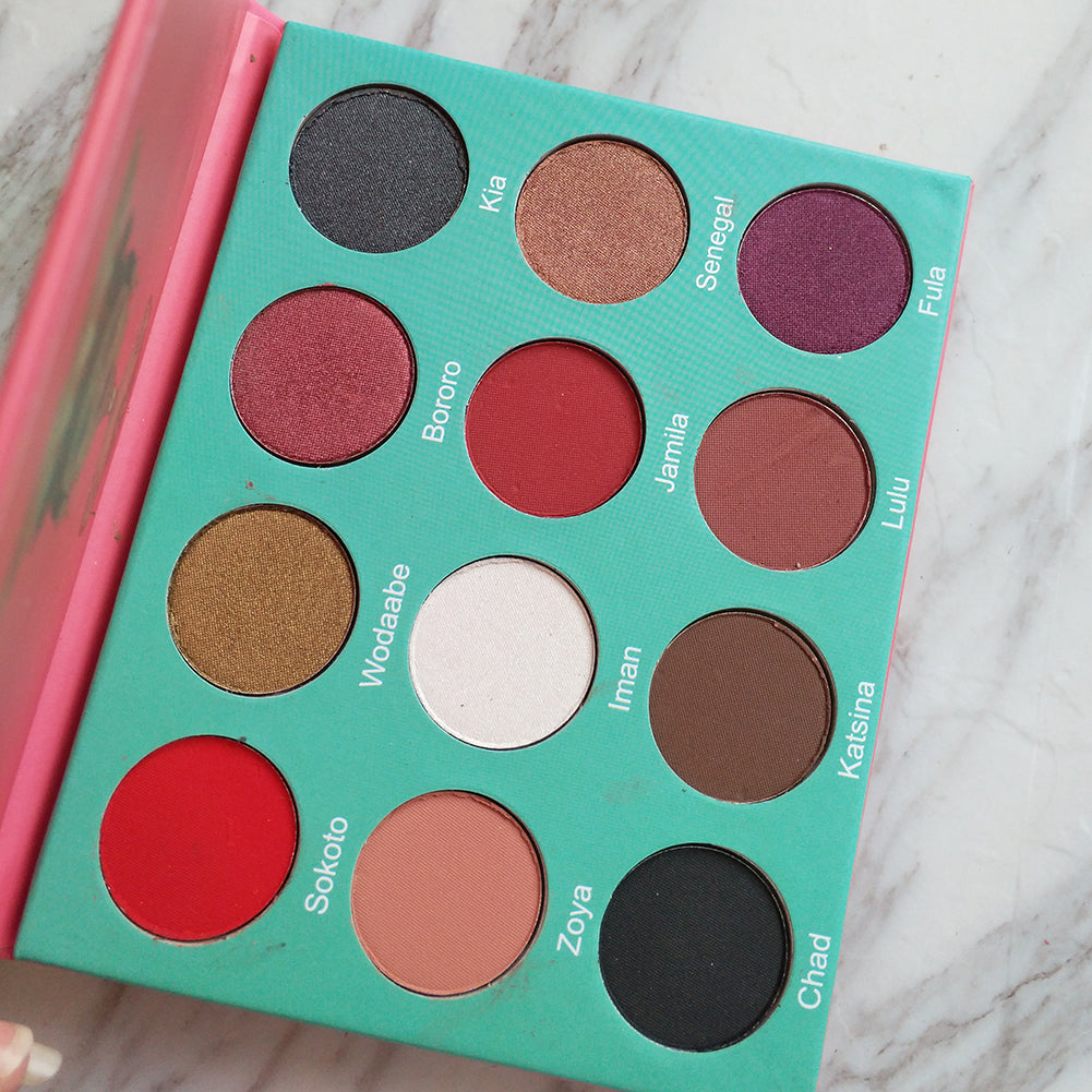 6 12 16 Colors Glitter Matte Effect Powder Eyeshadow Palette Eye Cosmetic Makeup