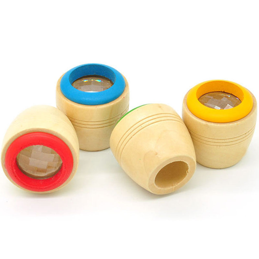 Children Wooden Magic Kaleidoscope Learning Puzzle Educational Toy Xmas Gift