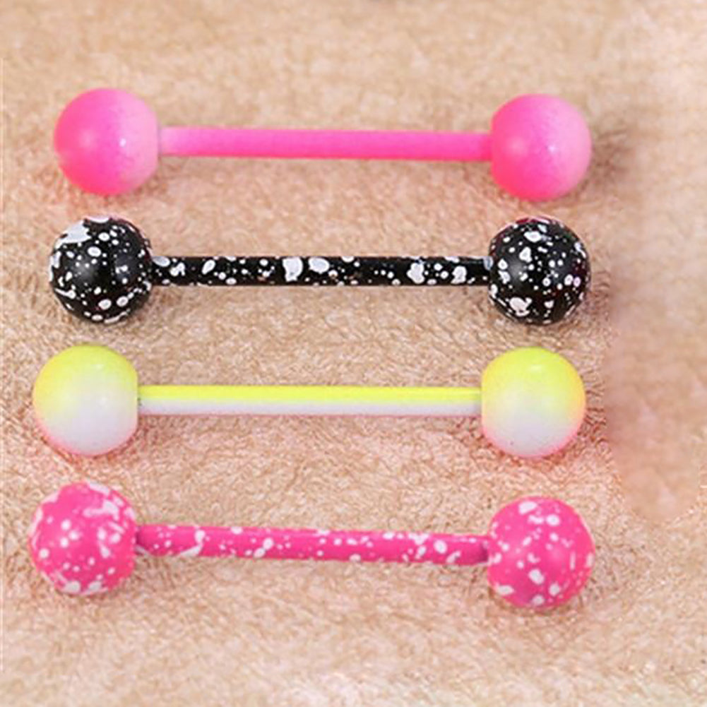 Sexy Stainless Steel Ball Tongue Nipple Bar Ring Barbell Body Piercing Jewelry