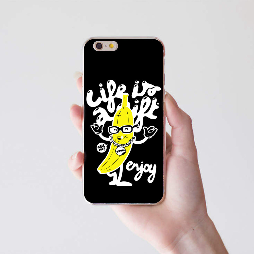 Cute Banana Print Phone Case Cover for iPhone 6 7 7 Plus Samsung Galaxy S4 S5 S6