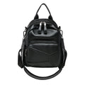 Retro Women Faux Leather Multi-function Backpack Travel Bag with Shoulder Strap