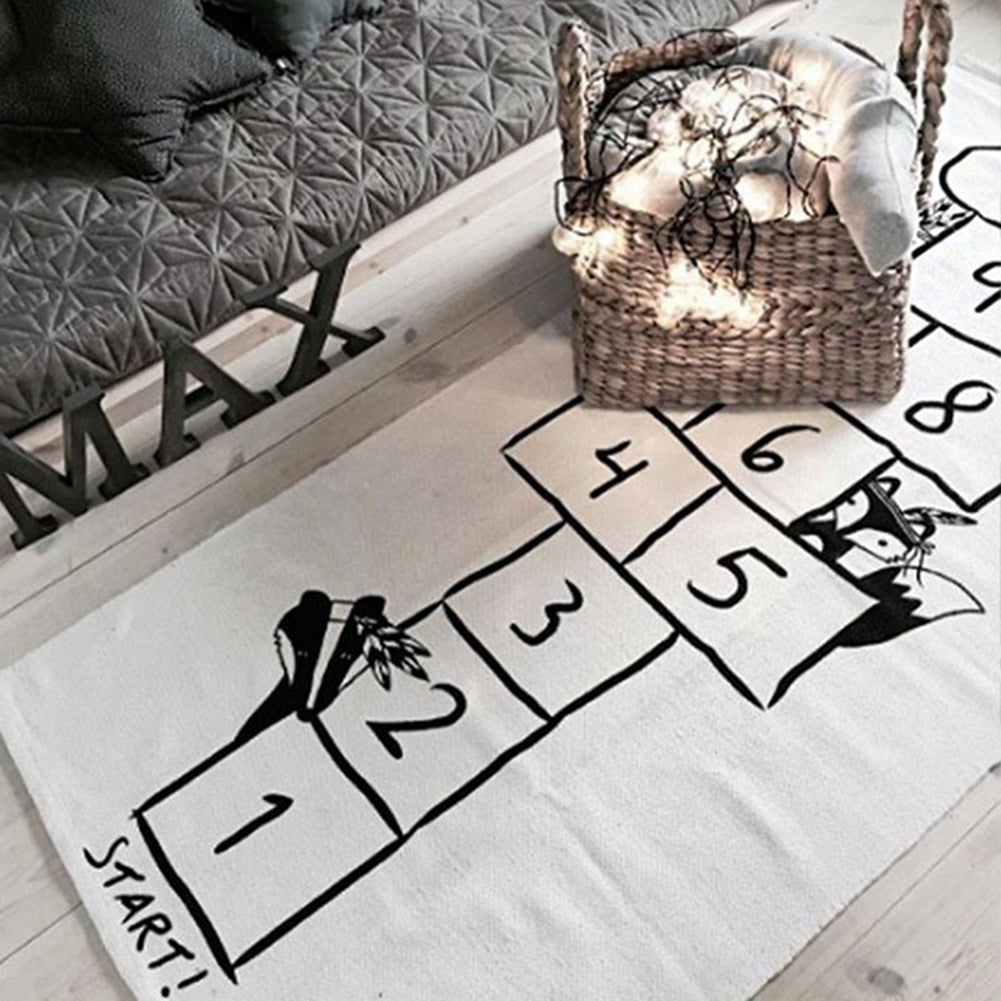 Newborn Infant Learning Carpet Hopscotch Game Rug Baby Crawling Learning Mat