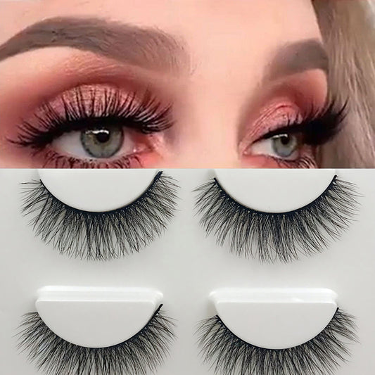 3 Pairs False Eyelashes Long Thick Cross Eye Lashes Extension Women Makeup Tool