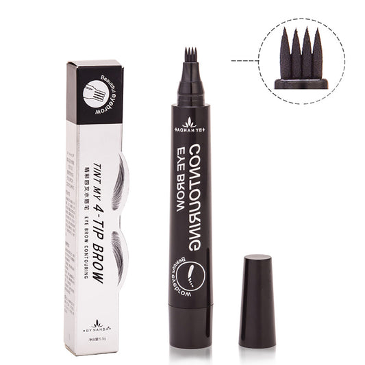5.5g Long-Lasting Sweat-proof 4 Nibs Eyebrow Pen Women Makeup Cosmetic Tool