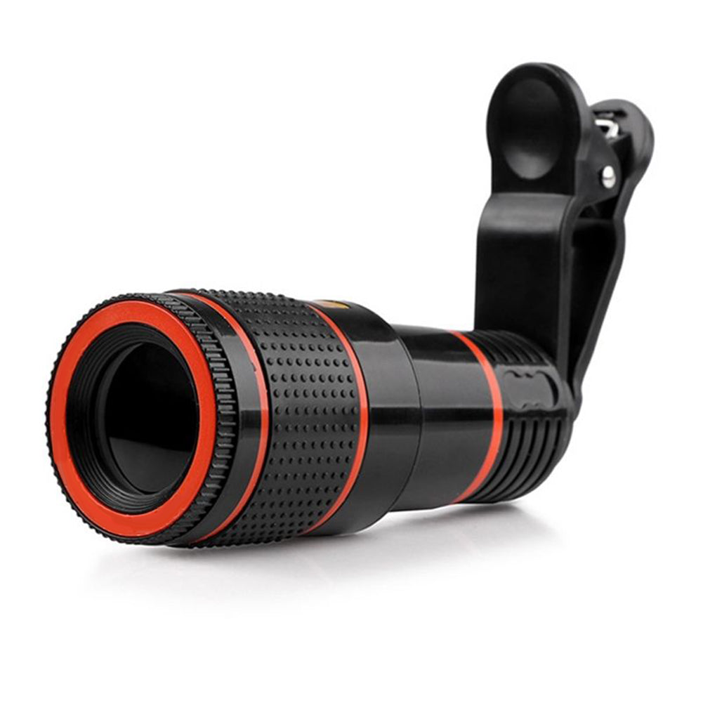 Clip-on 8X Optical Zoom HD Telescope Camera Lens for Universal Mobile Phone