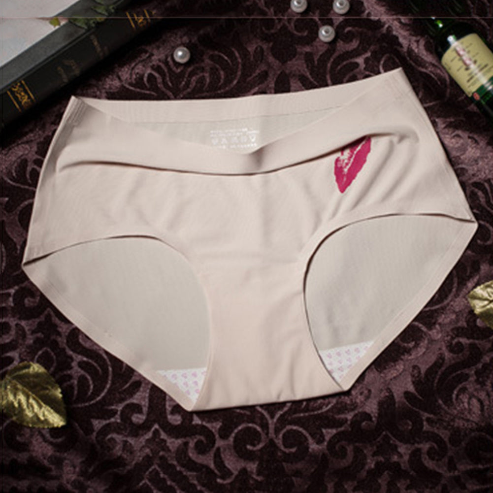 Sexy Women Seamless Briefs Underwear Lips Seal Soft Breathable Knickers Panties