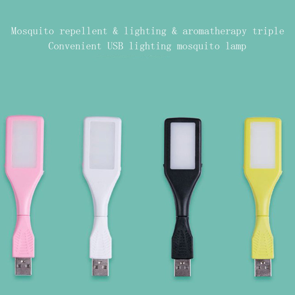 2-in-1 Outdoor Portable USB Aromatherapy Mini LED Light Mosquito Repellent Lamp