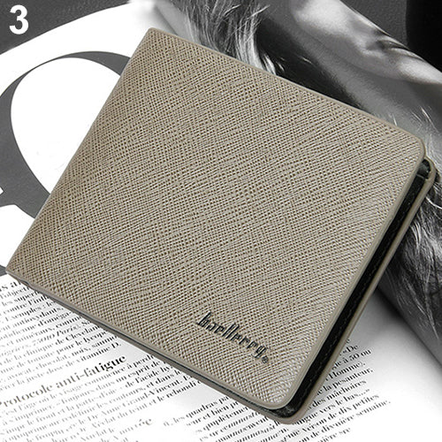 Men Bifold Faux Leather Purse Credit Card Holder Slim Wallet Clutch Billfold