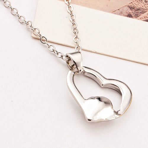 Women's Love Heart Crystal Pendant Chain Collar Bib Choker Party Gift Necklace