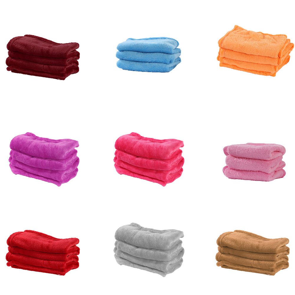 Super Soft Solid Color Thickened Warm Flannel Blanket Sofa Bedroom Throw Rug