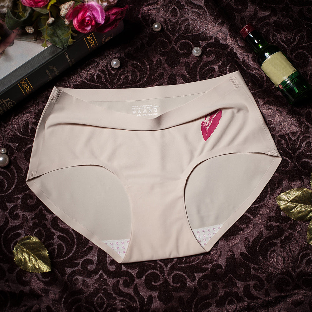 Sexy Women Seamless Briefs Underwear Lips Seal Soft Breathable Knickers Panties