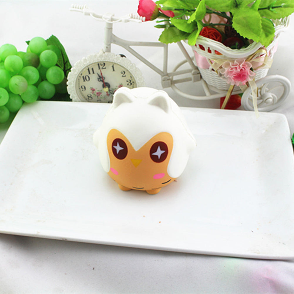 Lovely Cartoon Owl Soft Squeezing Toy Slow Rising Stress Reliever Desktop Decor