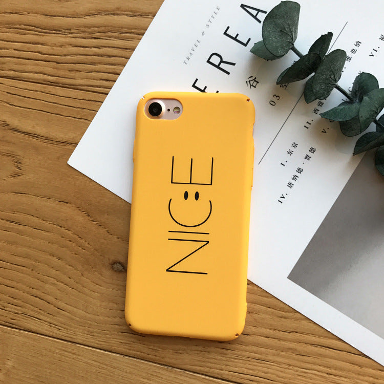 Phone Cases For iPhone 6 6s 7 Plus Case Yellow Black NICE Letter Plastic For Apple iPhone 7 Plus Mobile Phone Cover Case