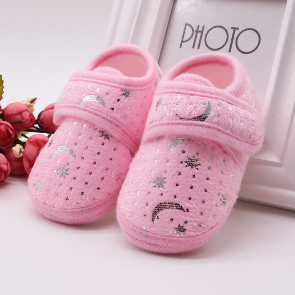 Toddler Kids Baby Girl Boy Anti-slip Magic Tape Prewalkers Soft Sole Flats Shoes