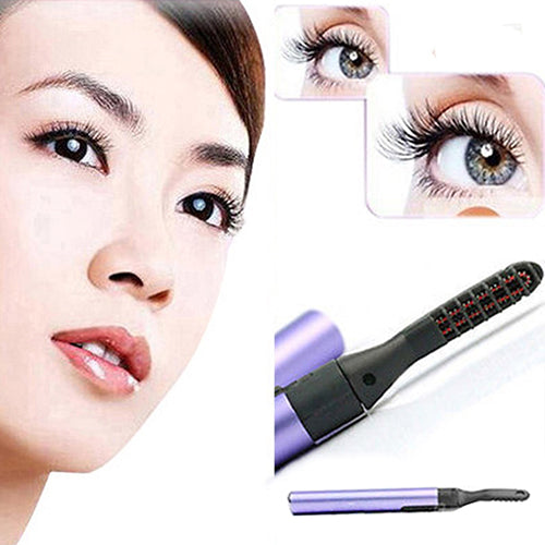 Mini Pen Style Electric Heated Eyelash Eye Lashes Curler Long Lasting Makeup Kit