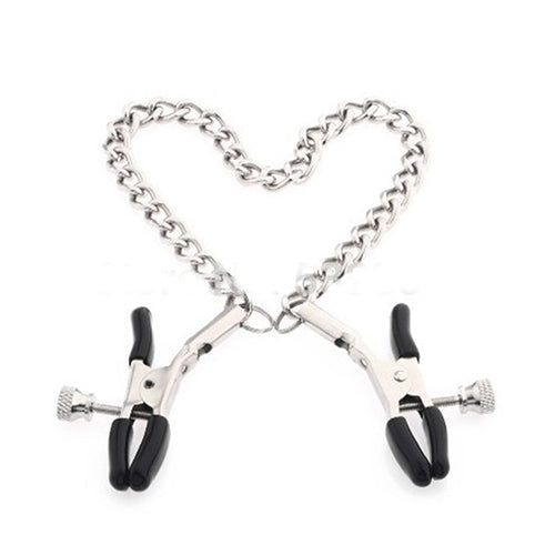 Chained Nipple Clamps Precision Tease Tweezers Metal Adult Game Sex Toy