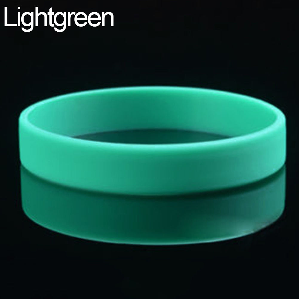 2 Pcs Men Women Silicone Wristbands Solid Color Sports Bracelet Bangle Gift