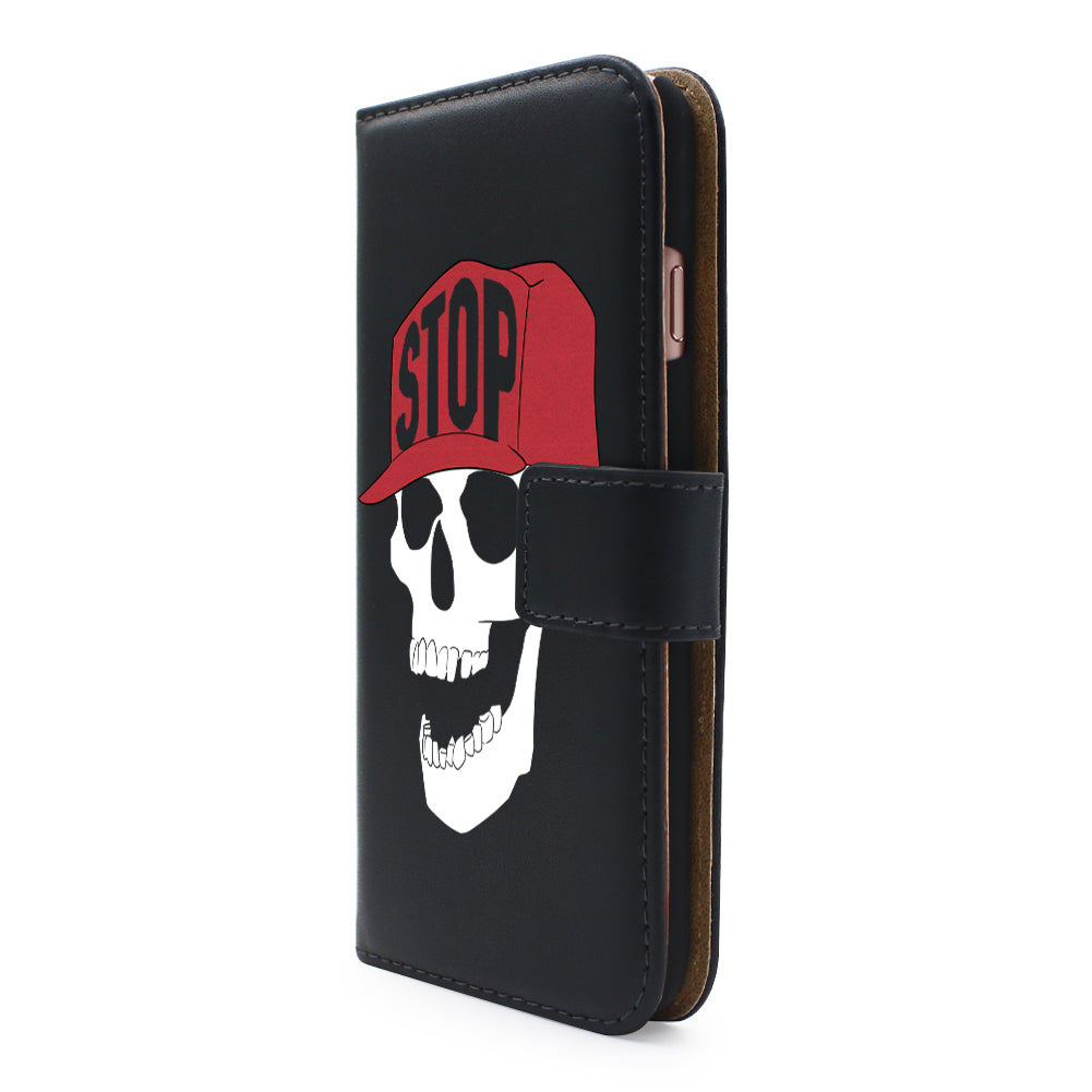 Faux Leather Cool Skull Flip Stand Wallet Case Cover for iPhone 7 7 Plus 6 Plus