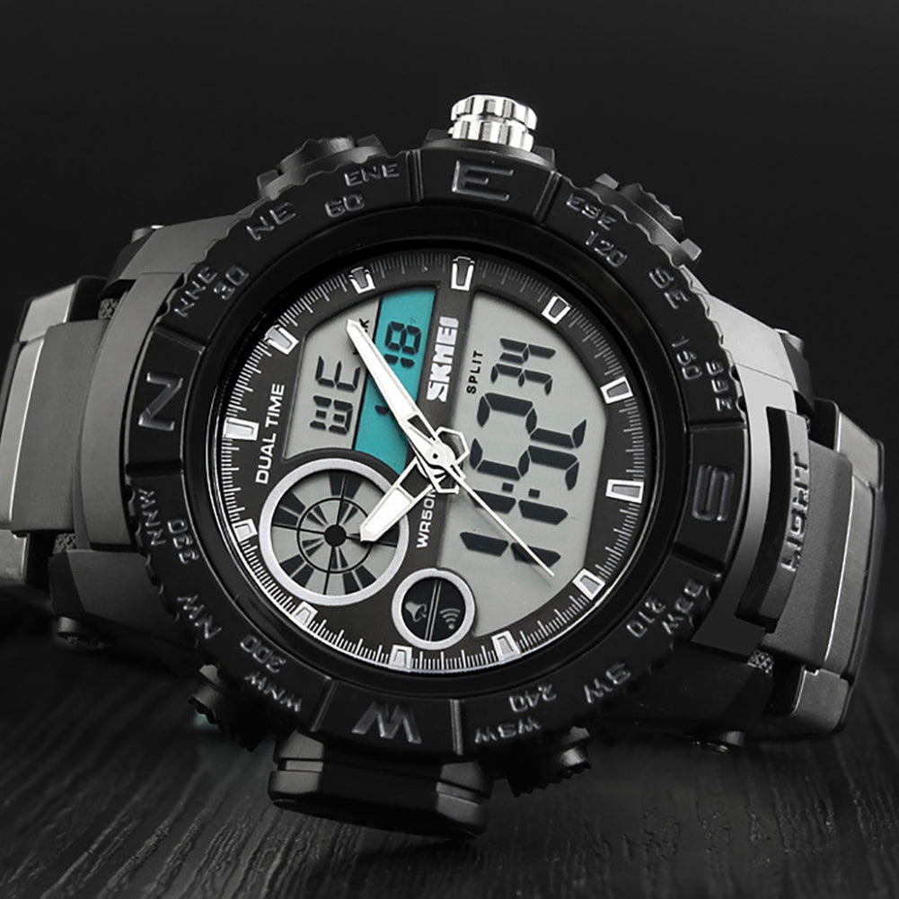 Fashion Sports Waterproof Dual Time Digital Analog Luminous Wrist Watch Gift