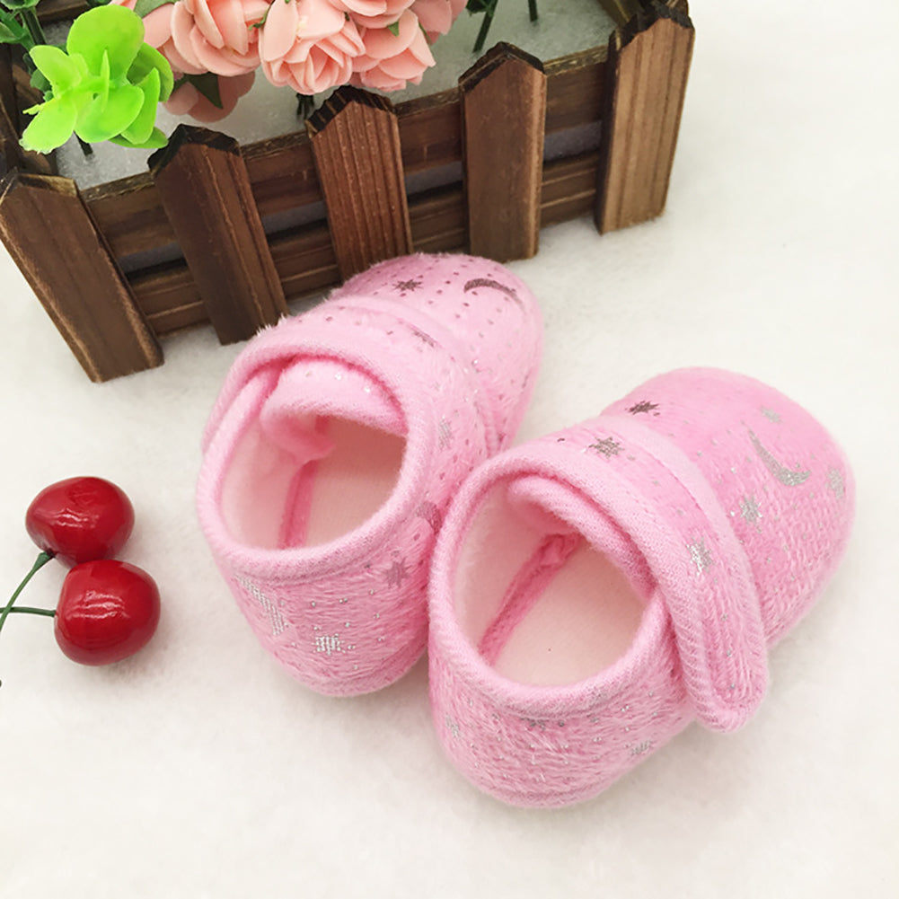 Toddler Kids Baby Girl Boy Anti-slip Magic Tape Prewalkers Soft Sole Flats Shoes