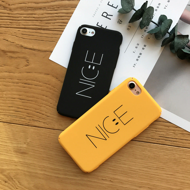 Phone Cases For iPhone 6 6s 7 Plus Case Yellow Black NICE Letter Plastic For Apple iPhone 7 Plus Mobile Phone Cover Case