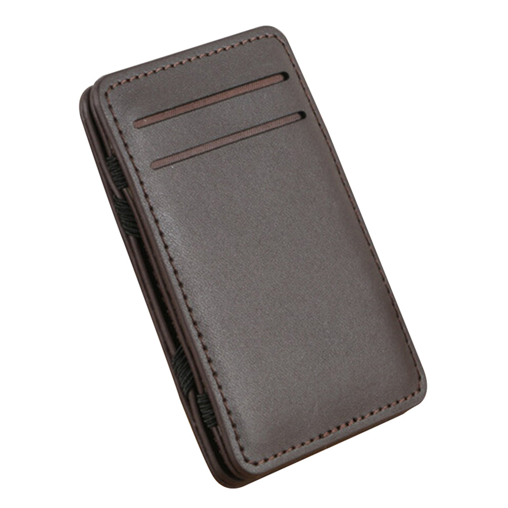 Men's Faux Leather Money Clip ID Credit Card Holder Business Pocket Wallet Purse