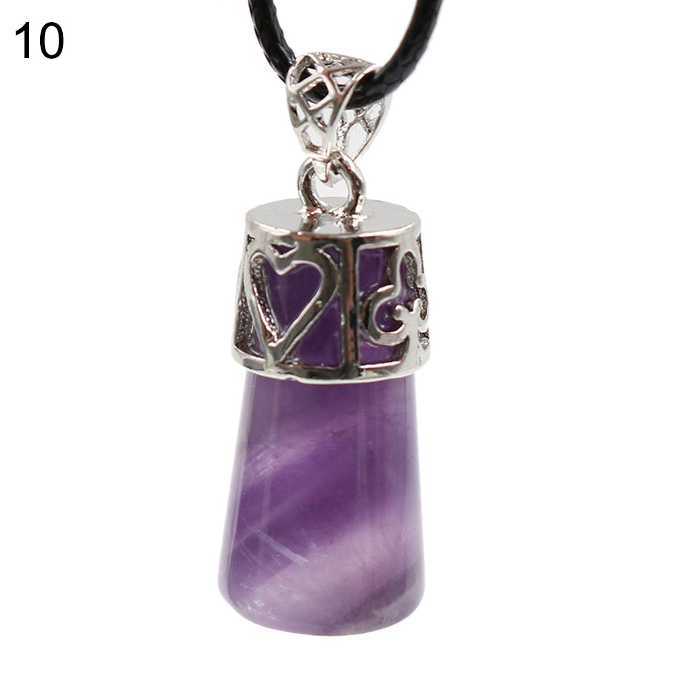 Vintage Cylinder Crystal Faux Gemstones Pendant for Necklace DIY Jewelry Making