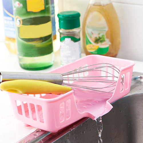 New Cutlery Sponge Drainer Kitchen Sink Bathroom Drying Rack Organizer Storage