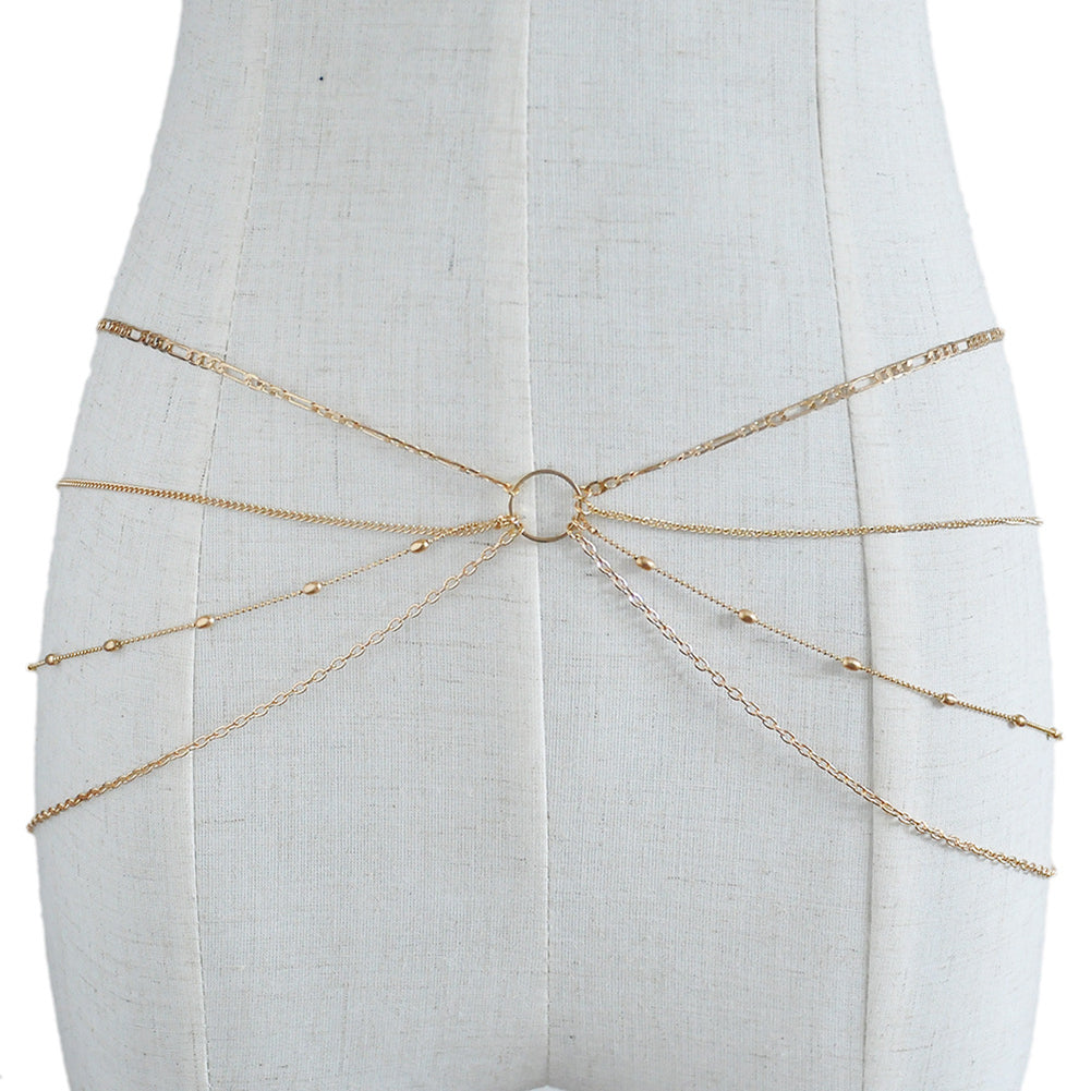 Sexy Multilayer Belly Waist Necklace Body Chain Summer Beach Bikini Jewelry