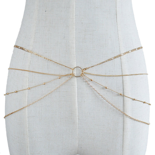 Sexy Multilayer Belly Waist Necklace Body Chain Summer Beach Bikini Jewelry