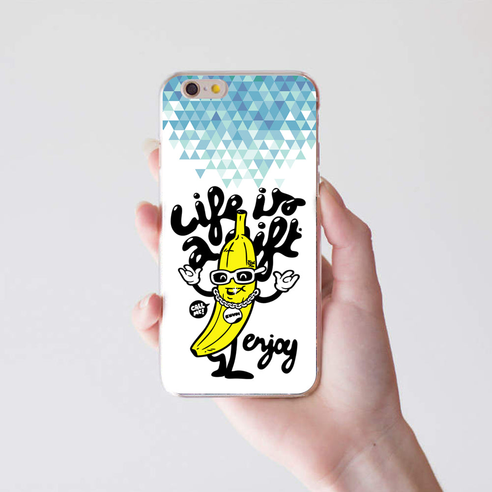 Cute Banana Print Phone Case Cover for iPhone 6 7 7 Plus Samsung Galaxy S4 S5 S6