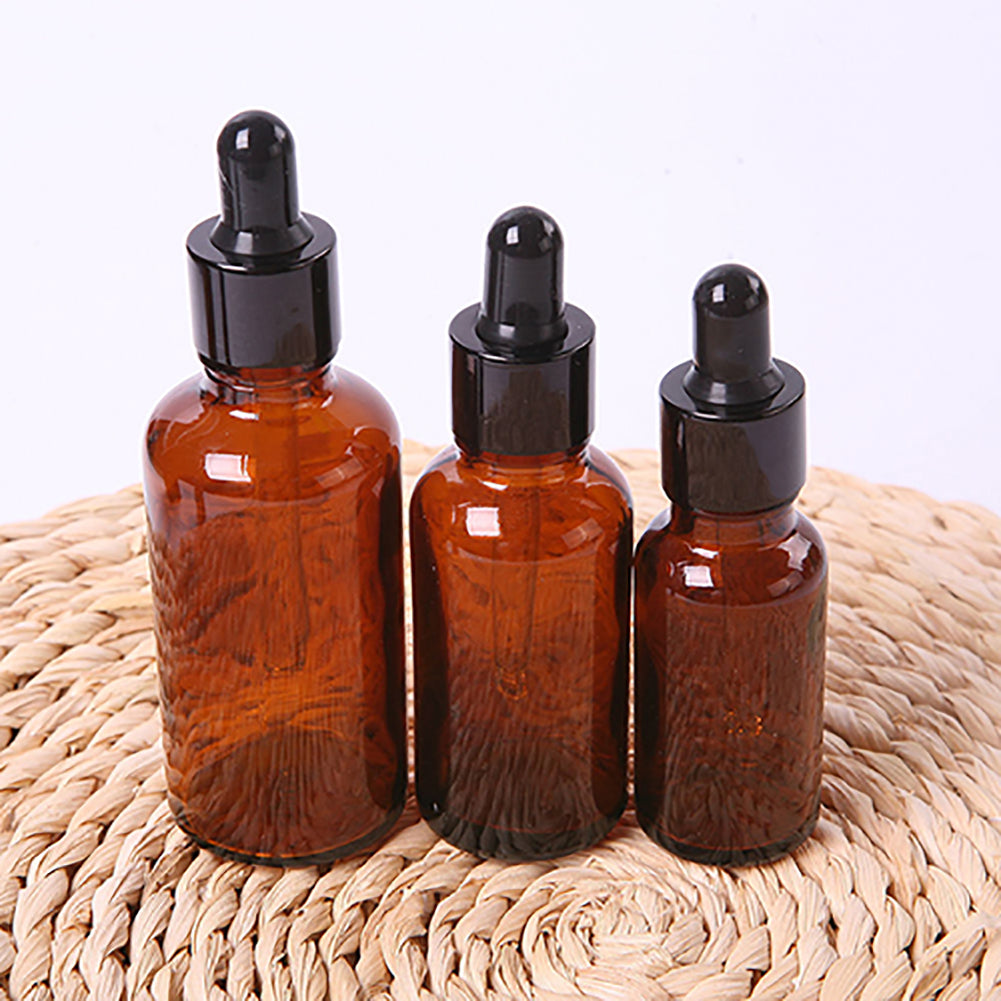 5ml-100ml Mini Amber Glass Liquid Reagent Pipette Bottle Eye Dropper Empty