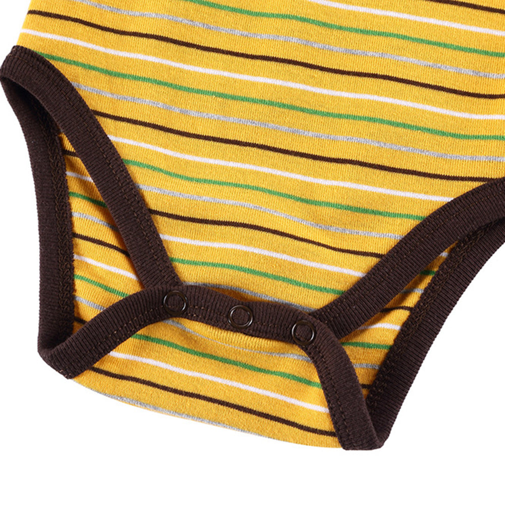 Newborn Baby Kids Boys Striped Romper Jumpsuit Bodysuit Cotton Clothes Gift
