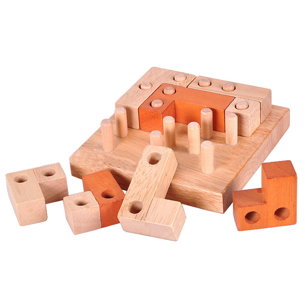 Wooden Building Blocks Kong Ming Luban Lock Adults Kids Puzzle Educational Toys