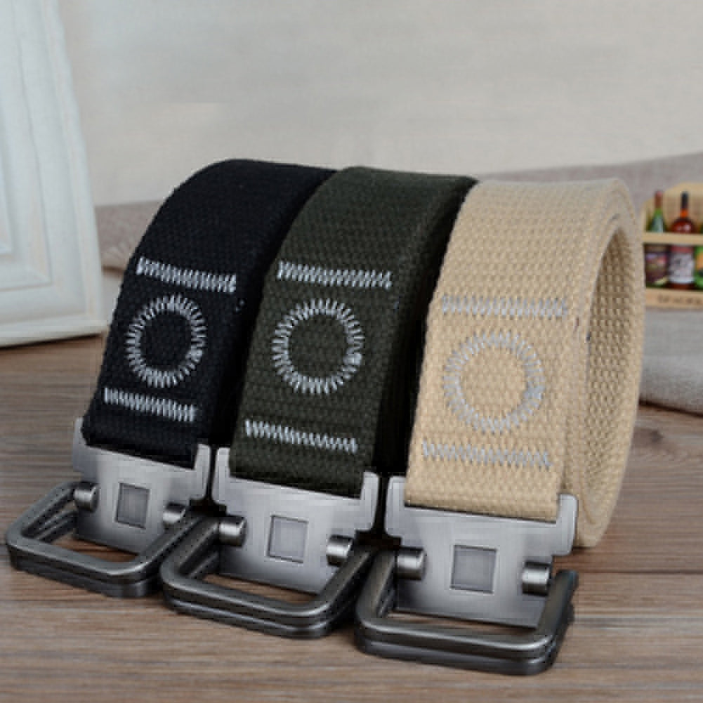 47inch 3.8cm Fashion Men's Canvas Belt Casual Wrist Strap Waistband Xmas Gift