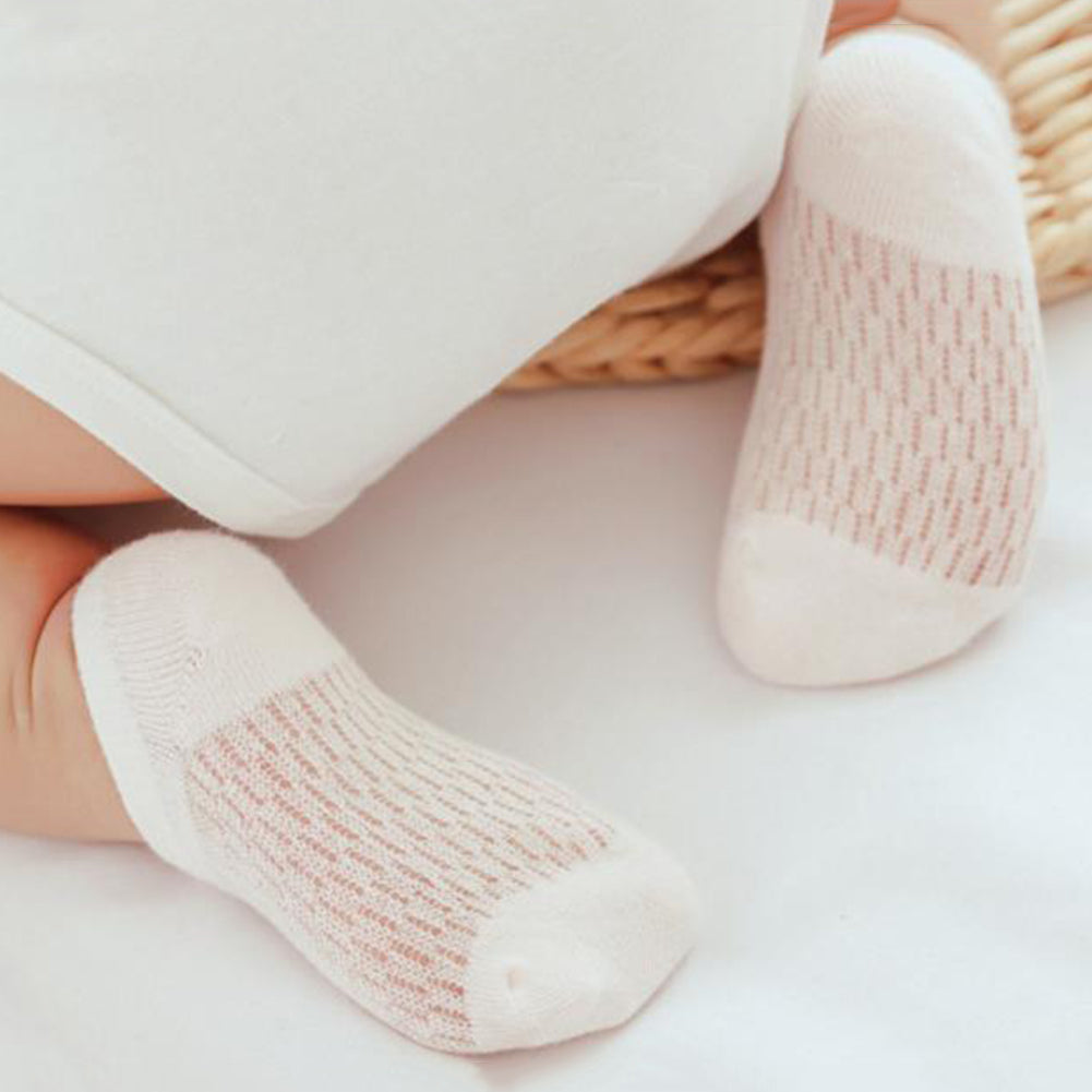 5 Pairs Baby Infants Summer Cotton Mesh Breathable Soft Ultrathin Short Socks