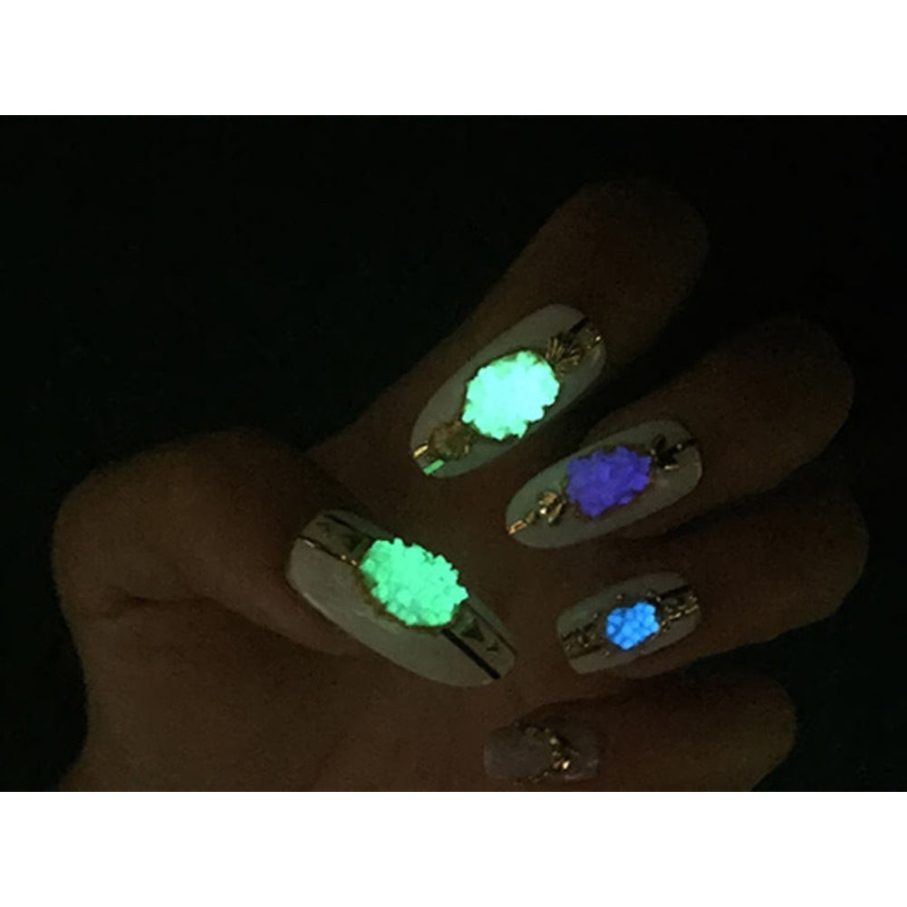 Glitter Beauty Nail Art Luminous Powder Sticker Acrylic Manicure Tips DIY Decor