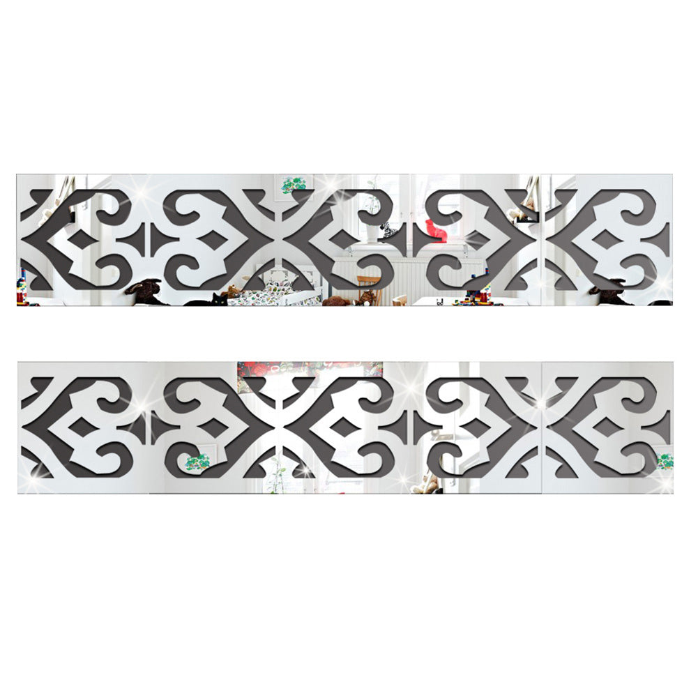 DIY Acrylic Line Mirror Wall Stickers Bedroom Living Room Hallway Home Decors