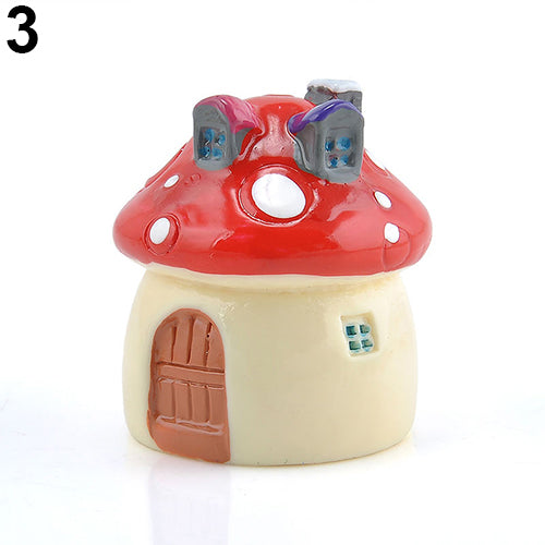 3 Sizes Mushroom Miniature Garden Ornament DIY Craft Pot Fairy Dollhouse Decor