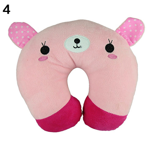 Cute Cartoon Panda Cat Bear Rabbit Pig Travel Car Home U Shape Neck Rest Pillow