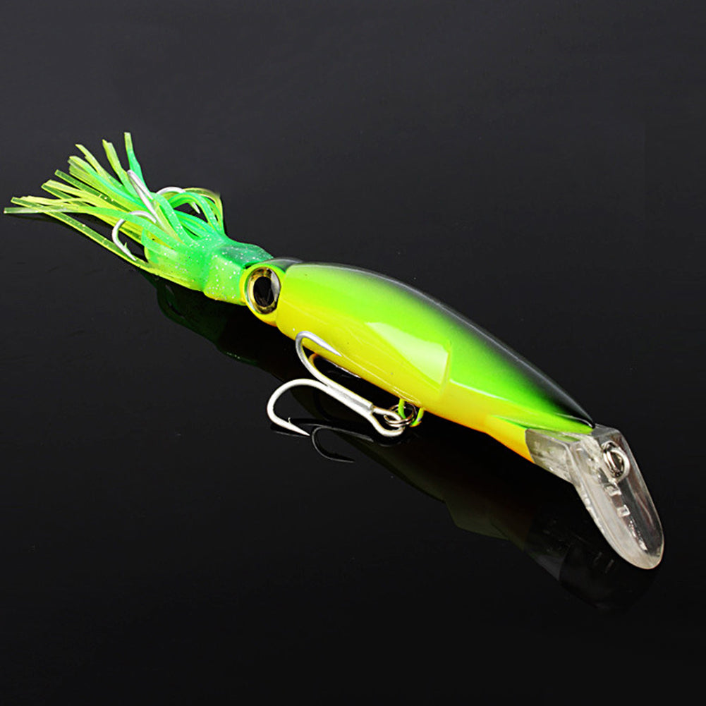 24cm Fishing Lures Artificial Squid Hard Baits Tentacles Sharp Hook Tackle Tool