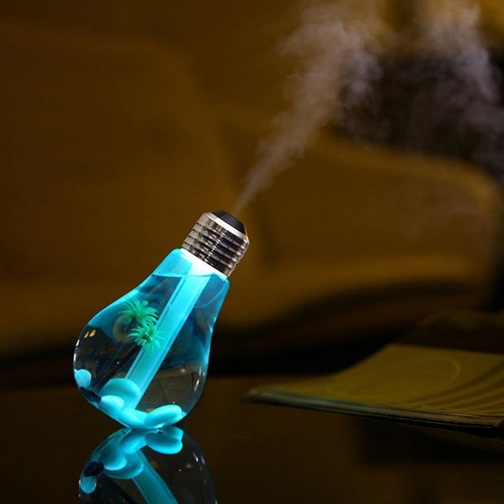 Mini Bulb Air Humidifier Diffuser Essential Oil Ultrasonic Aroma Mist Purifier