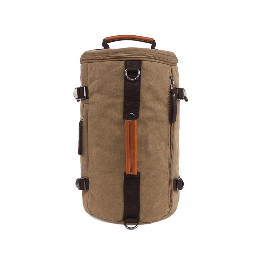 Men Vintage Canvas Backpack Camping Gym Zip Luggage Sports Travel Crossbody Bag