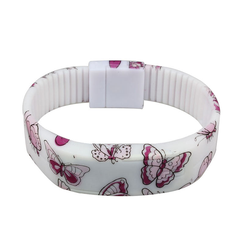 Simple Thin Boy Girl Sports Silicone Digital LED Bracelet Wrist Watch