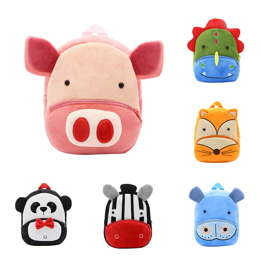 Mini Cute Cartoon Animal Kindergarten Children Kids Plush Backpacks Schoolbags