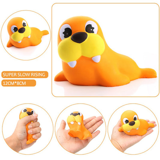 Cute Cartoon Animal Seal Squeeze Anti-Stress Soft Slow Rising Adult Toy Gift