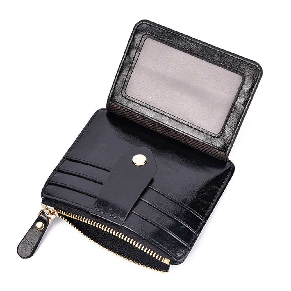Retro Men Faux Leather Short Wallet Cash Card Organizer Mini Coin Purse Holder
