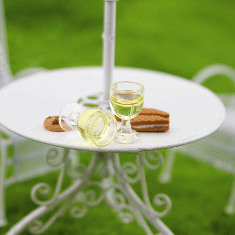 Mini Wine Glass Miniature Food Dollhouse 1:6 1:12 House Model Decor Supplies