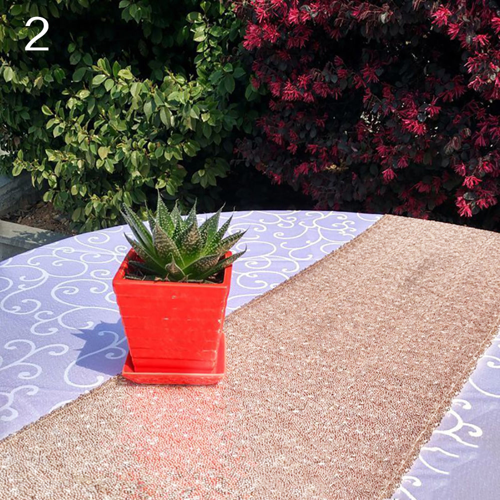 Sequins Hotel Table Runner Wedding Party Table Decoration Venue Desk Decor