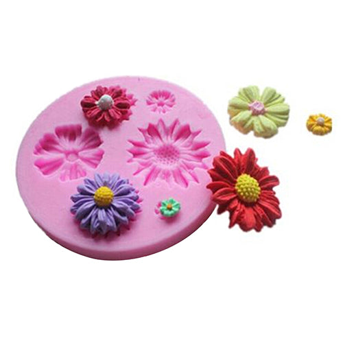 3D Flower Fondant Cake DIY Mold Silicone Mould Sugarcraft Baking Decorating Kit